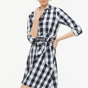 JCrew gingham and white shirt dress size 2